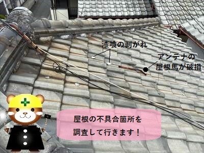 屋根全体　劣化状況